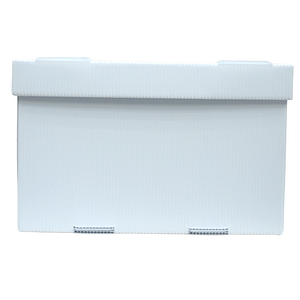 Caja de polipropileno blanca T/Oficio (63 cm de largo x 37 cm de ancho x 26 cm de alto, calibre 4 700g/m2)